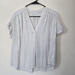 GAP Minimalist Pinstripe Light Weight Coastal Beach Vibes Summer Top Sz Large